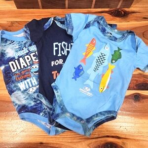 Mossy Oak Blue Camouflage Fishing Onesie Bundle